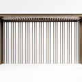 Modern Pergola Design With Vertical Slats And Metal Frame Structure 3d model