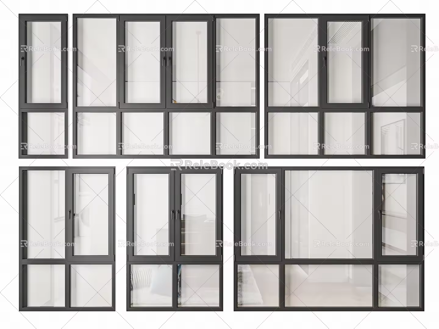 Modern window window combination 3d model
