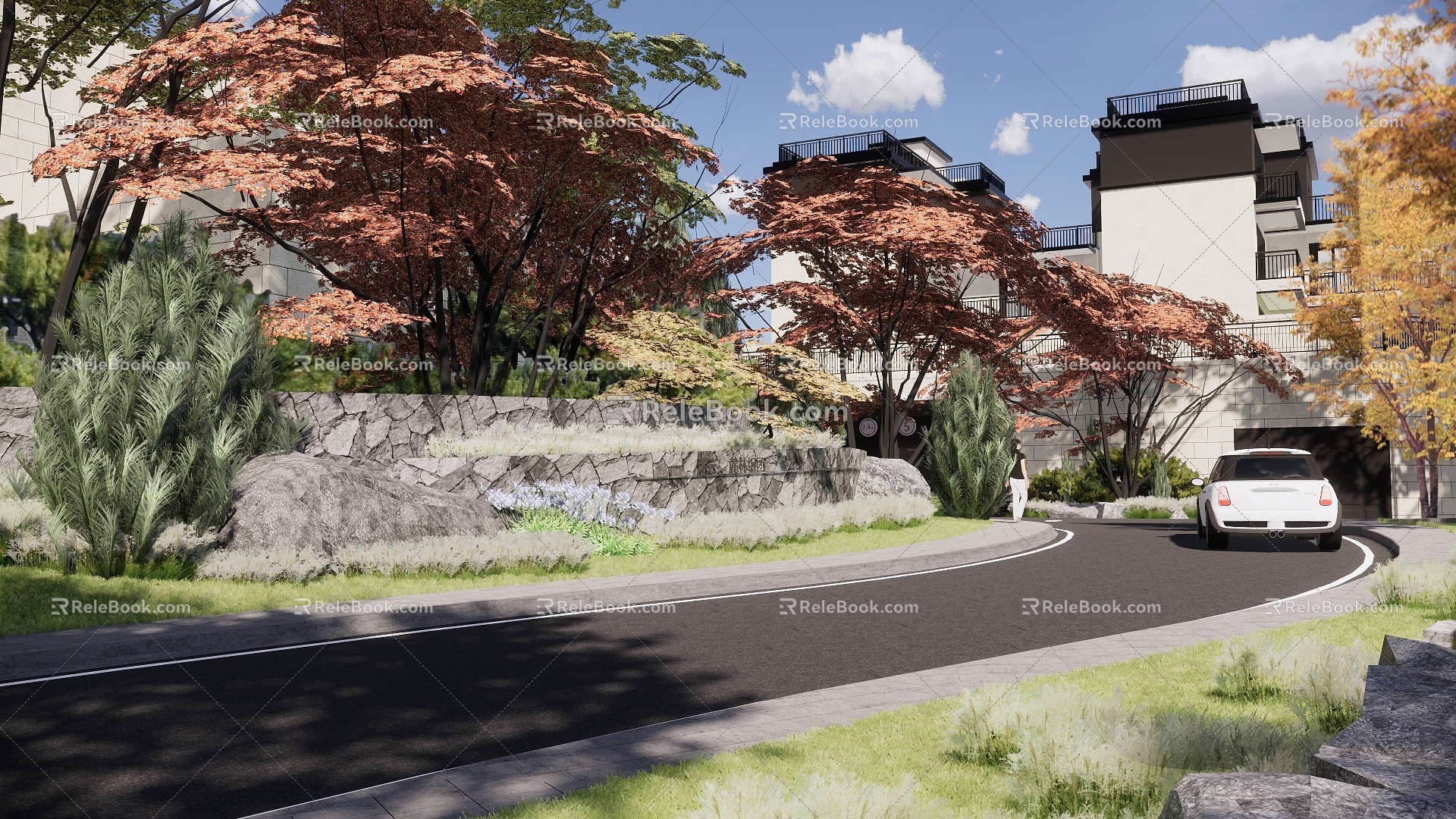 New Chinese residential landscape 3d model