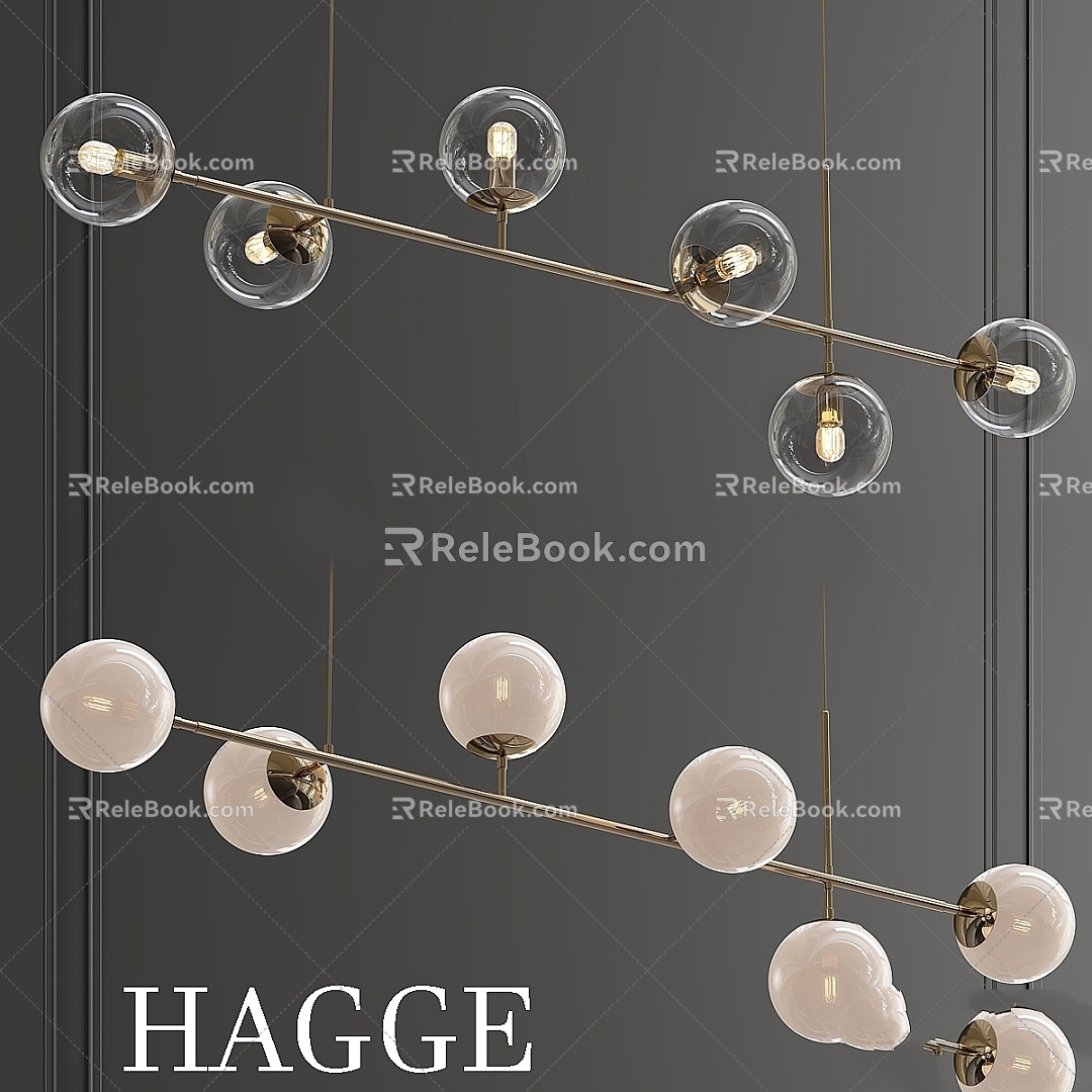 Modern chandelier Hagrid 3d model