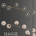 Modern chandelier Hagrid 3d model