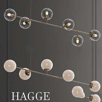 Modern chandelier Hagrid 3d model