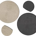 Round Rugs With Spiral Texture In Multiple Colors For Modern Home Decor
