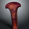 Handcrafted Red Sculpture Carving With Detailed Intricate Patterns And Artistic Design