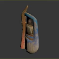 Traditional Handcrafted Ethnic Mask With Cultural Design As Clothing Decoration Accessory