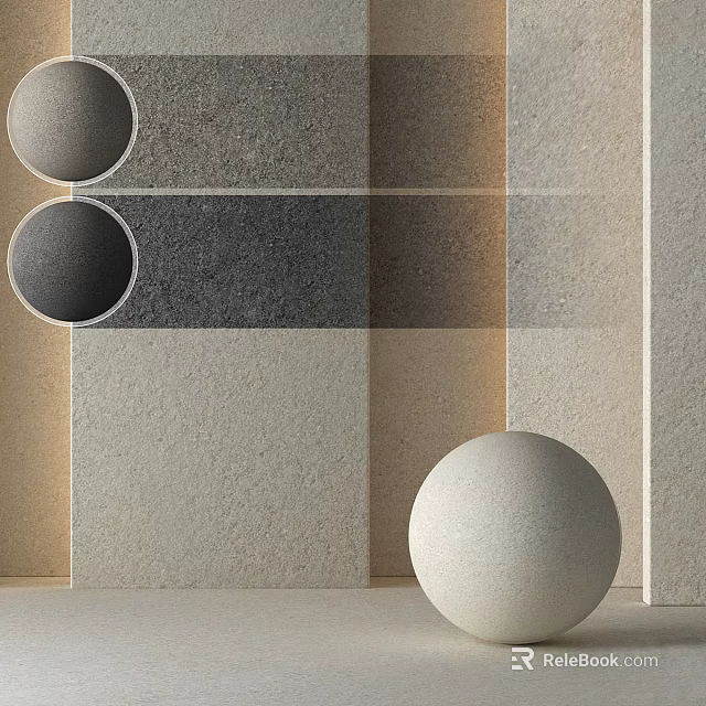 Minimalist Scene In Neutral Tones With Spheres And Textured Surfaces 3d model 