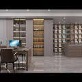 Modern Kitchen Interior Design With Dark Green Cabinets Grey Panels Built-in Oven And Indoor Plant