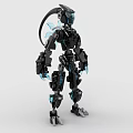 LEGO toy building blocks mechanical warrior futuristic warrior robot fighter armor 3d model