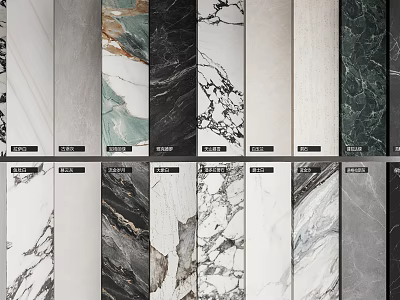 Various Marble Texture Wall Panels With Natural Patterns For Interior Design 3d model