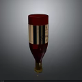 Premium Syrah Red Wine Bottle With Classic Label And Glossy Red Finish