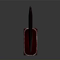 Red And Silver Long Sword With Metallic Finish Shiny Blade On Gray Background