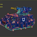 Sci-fi Tank Cartoon Tank Sci-fi Vehicle Sci-fi Vehicle World of Tanks Tank War Anime Tank 3d model