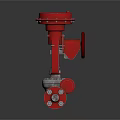 Practical Household Red Valve With Metal Body Red Handwheel And Connection Parts