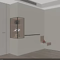 Modern White Built in Wardrobe With Glass Door Display Cabinet And Decorative Lighting