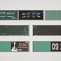 Decorative Chalkboard Wall Hangings With Learning Game And Time Display Designs 3d model