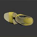 Chic Yellow High Heel Sandals Featuring Open Toe And Slip On Design For Casual Wear