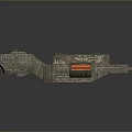 Detailed Sci Fi Spaceship 3D Model With Futuristic Mechanical Design