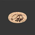 Detailed Mythical Dragon Sculpture With Coiled Body Sand Base And Scaled Texture