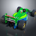 Green And Blue Electric Toy Racing Car With DAPALMA Logo And Numbers 71 34 Design