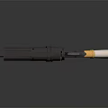 Vintage Revolver With Black Barrel Gold And Silver Grip Classic Design
