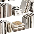 Diverse Stacked Books And Magazines Collection With Mixed Covers Sizes And Colors