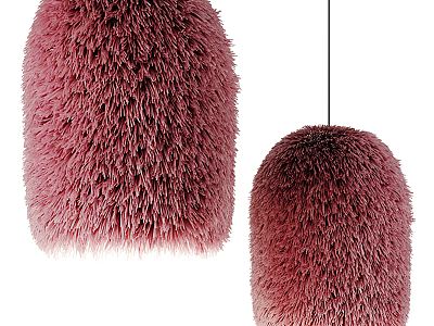 modern chandelier red plush chandelier 3d model