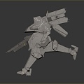 Mech Warrior Mech Soldier Machine Battlearm Mechanical Battlearm Machine Fighter Robot 3d model