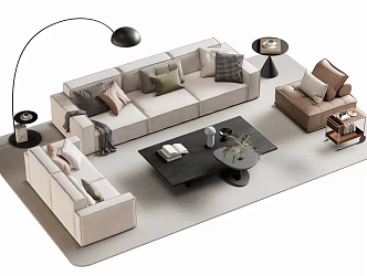 Sofa coffee table 3d model
