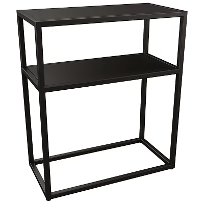 Black Metal Frame Storage Shelf With Minimalist Design Multi Tiered Shelves For Home Storage Solution 3d model