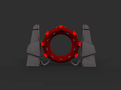 Modern Sofa Coffee Table Combination with Gray Frame and Red Round Table Design 3d model
