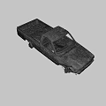 The destroyed pickup 3d model