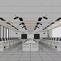 Modern Classroom Computer Classroom 3d model