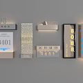 Wall Mounted Door Numbers with Various Design Styles and House Number Displays