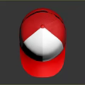 Red And White Mesh Baseball Cap With Stylish Design For Casual Wear