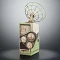 Classic Vintage Radio with Green Body Mesh Antenna Knobs and Dials 3d model