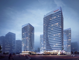 Modern Office Building Jinan Heyue Square Project 3d model