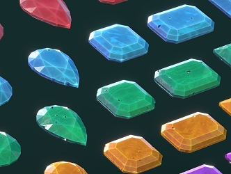 Gem Cartoon Gem Low-poly Gem Low-poly Style Gem Jewelry 3d model