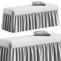 Elegant Linen Fabric Sofa Bench With Ruffled Skirt Cover For Living Room Bedroom Home Decoration