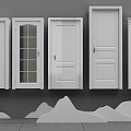 Set door assembly 3d model