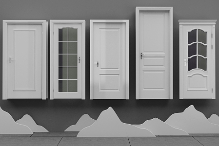 Set door assembly 3d model