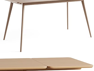 Modern Side Table With Sleek Design Wooden Top And Metal Legs 3d model
