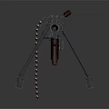 Browning machine gun Browning Gatling White Browning machine gun machine gun bullet military 3d model