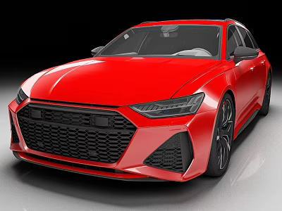 Red Modern Sports Sedan With Black Grille Alloy Wheels And Sleek Design 3d model