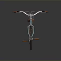Light Blue Bicycle With Brown Seat And Wheels On Dark Background With Reflection 3d model