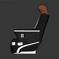 Contemporary Car Interior Featuring Orange Seat With Black Trim White Safety Belt And Quilted Stitching Design
