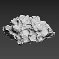 White Rough Stones And Natural Wood Pieces On Grey Reflective Background