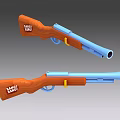 Toy Guns With Wooden Handles Blue Barrels And Bang Bang Labels