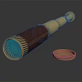 Professional Commercial Equipment Telescope With Golden Red Design Metal Body And Small Cap