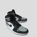 Stylish High Top Nike Sneakers Featuring Black Gray and White Design