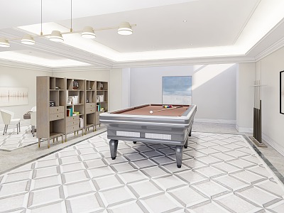 Modern Billiards Room Chess Room model